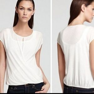 Theory (almost new) Diona keyhole tee in a soft white size large